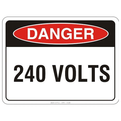 Danger – 240 Volts Sign