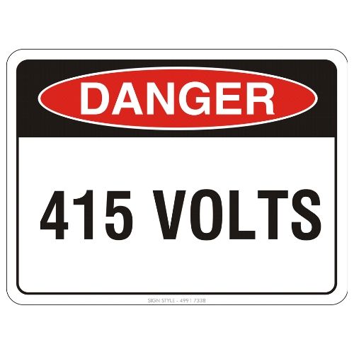 Danger – 415 Volts Sign