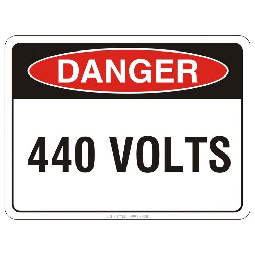 Danger – 440 Volts Sign