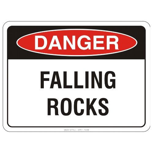 Danger – Falling Rocks Sign