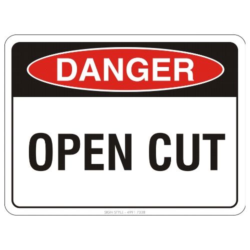 Danger – Open Cut Sign