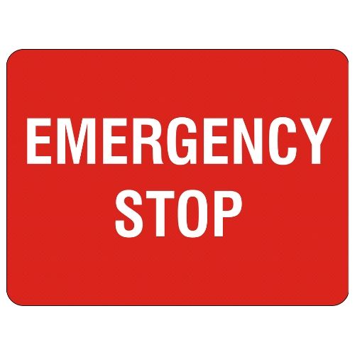Fire Safety – Emergency Stop Sign