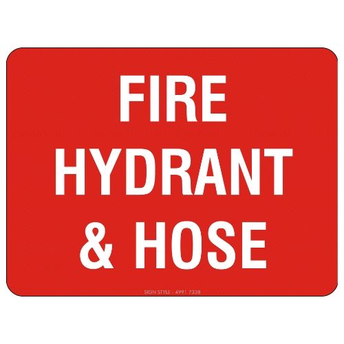 Fire Safety – Fire Hydrant & Hose Sign