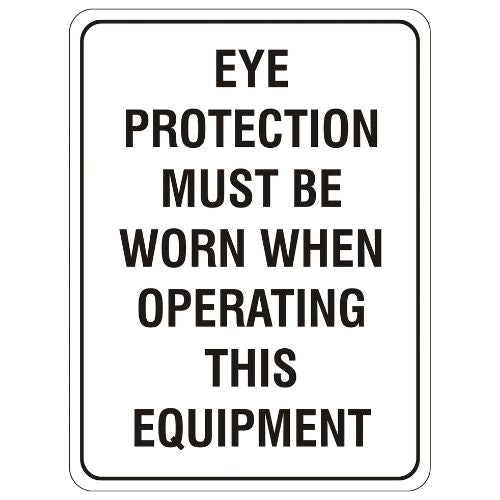 Mandatory – Eye Protection Must Be Worn Sign