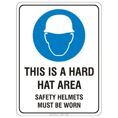 Mandatory – This Is A Hard Hat Area Sign