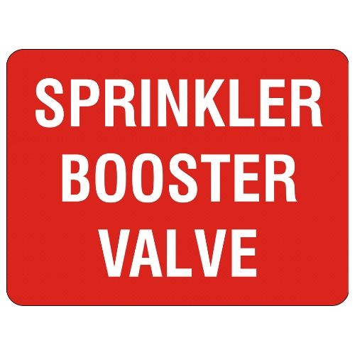 Fire Safety – Sprinkler Booster Valve Sign