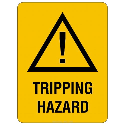 Warning – Tripping Hazard Sign