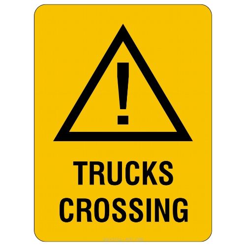Warning – Trucks Crossing Sign