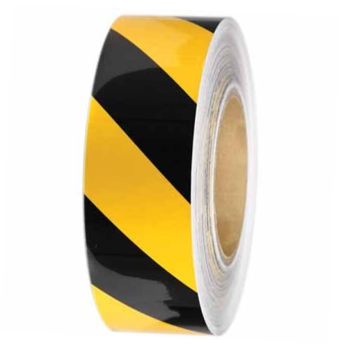 Reflective Tape – Class 2 Reflective Black/Yellow Tape 50mmx45.7m