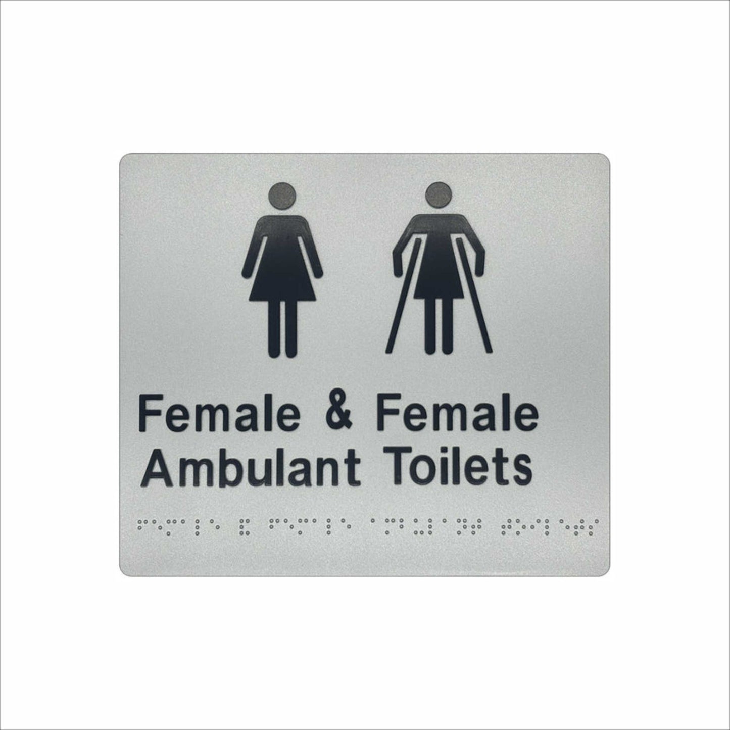 Ambulant & Toilet Signs - Female & Female Ambulant Toilet Sign