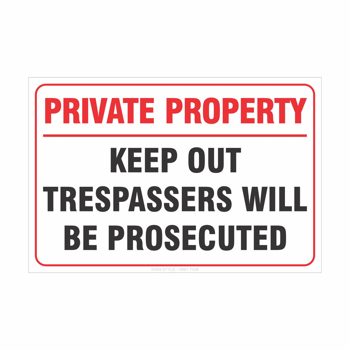 Property Mark Sign Sign Style