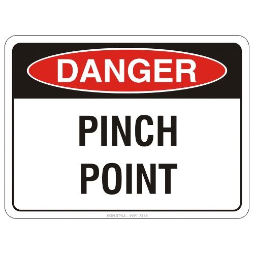 Danger – Pinch Point Sign