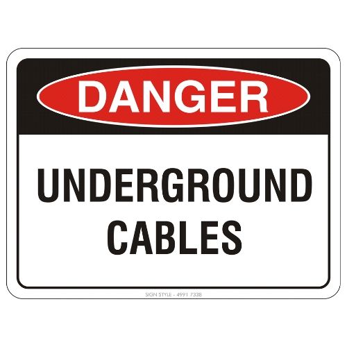 Danger – Underground Cables Sign
