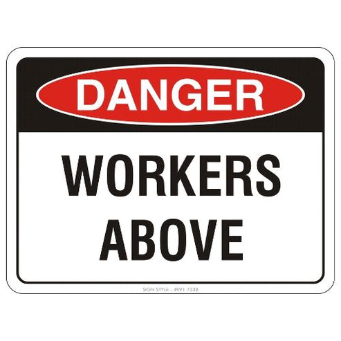 Avoid. Sign Workers Danger – Workers Above Sign – Sign Style