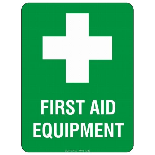 First Aid – First Aid Equipment Sign – Sign Style