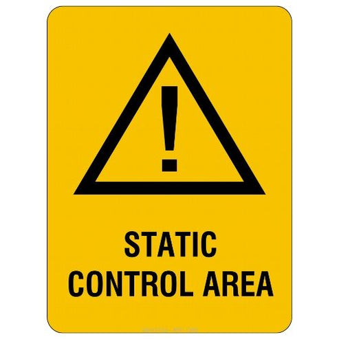 Warning – Static Control Area Sign – Sign Style