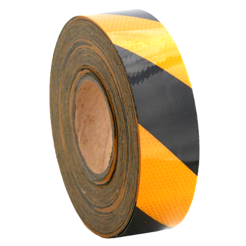 Reflective Tape – Class 1 Ultra High Reflective Yellow/Black Tape 50mmx45.7m