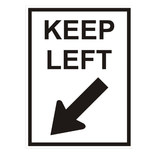 Keep Left Sticker Road Sign – Keep Left Sign – Sign Style
