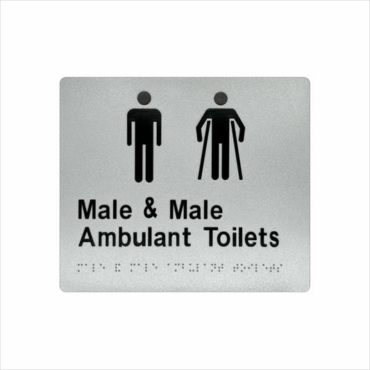 Ambulant & Toilet Signs - Male & Male Ambulant Toilet Sign
