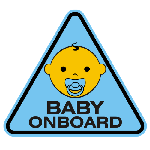 Baby On Board Blue Car Sticker