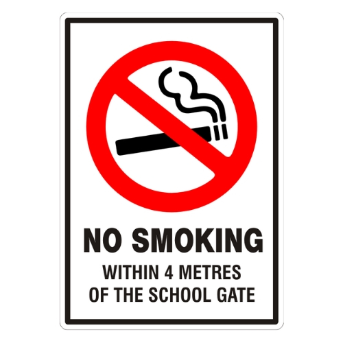 No Smoking Within 4 Metres Sign