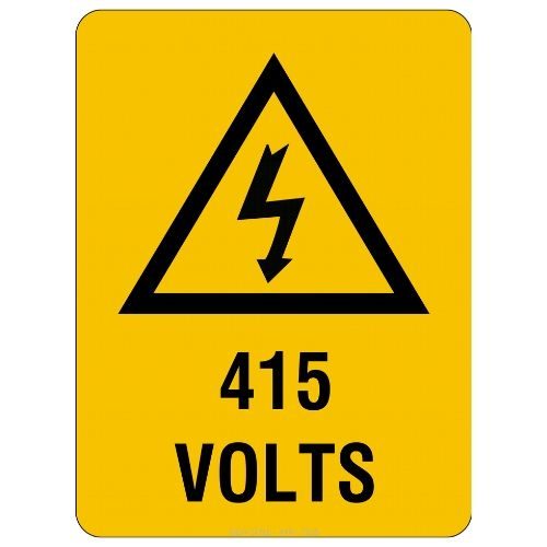 Warning - 415 Volts Sign